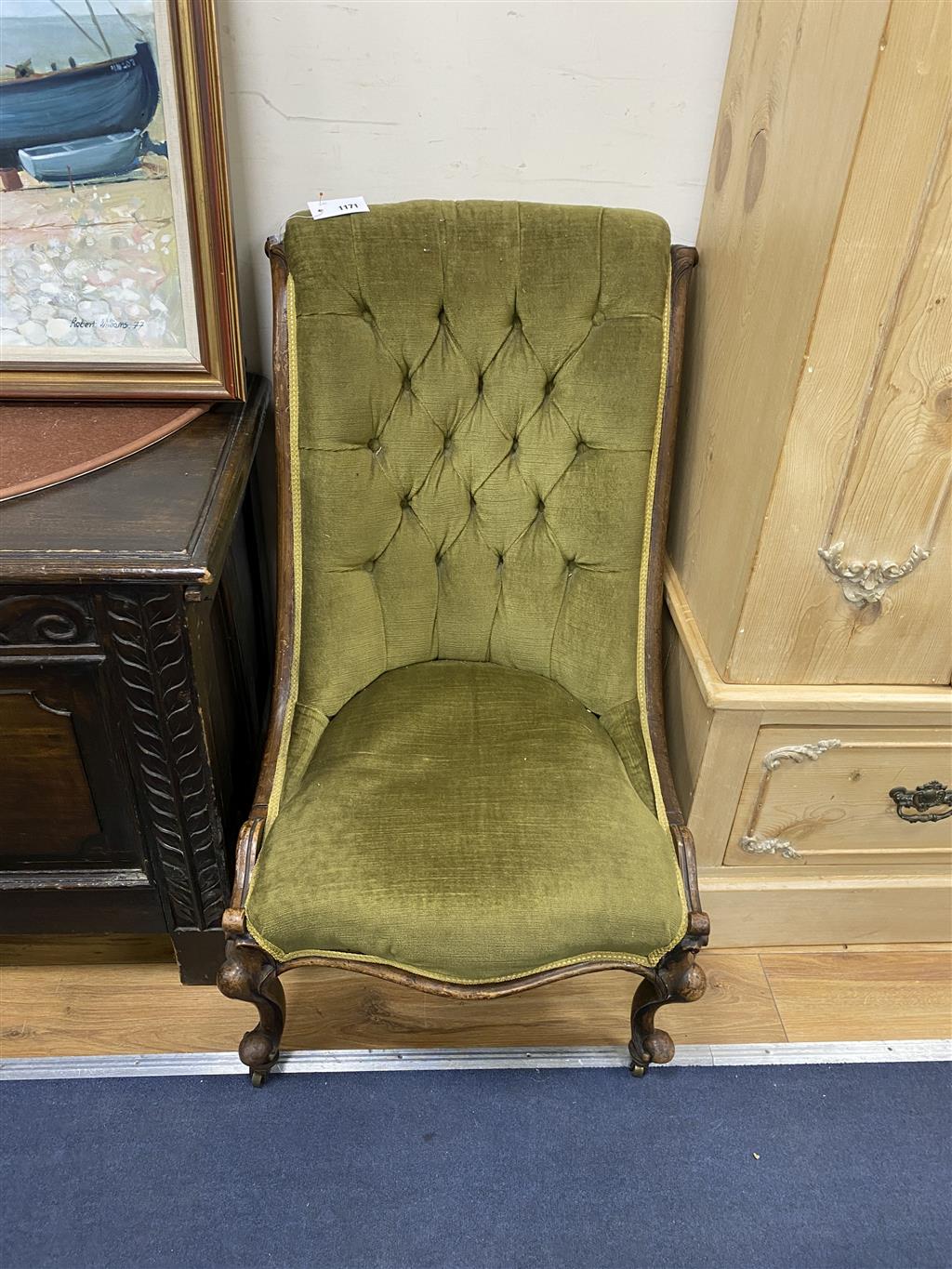 A Victorian nursing chair